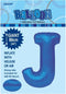 Giant Blue Letter J 86cm (34”) Foil Balloon